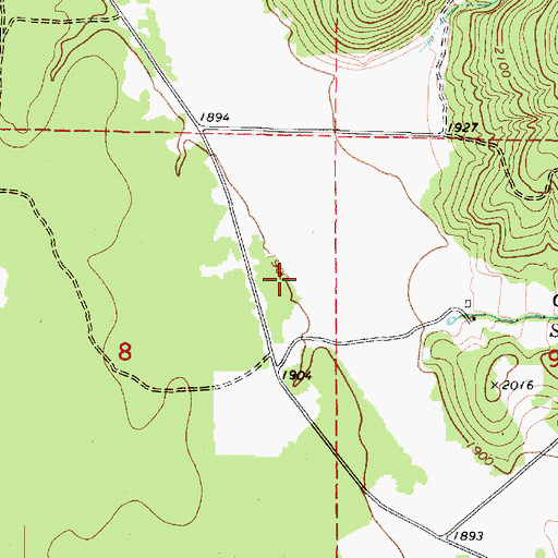 Topographic Map of Humbert Airport, WA