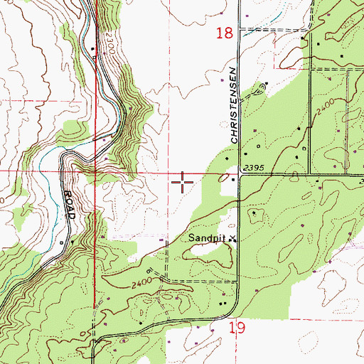 Topographic Map of Isaacson Airport, WA