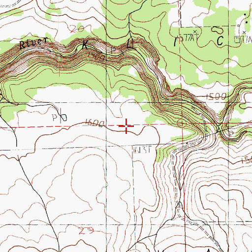 Topographic Map of Piper Canyon Airport, WA