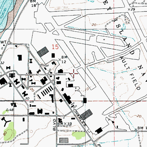 Topographic Map of Whidbey Island Naval Air Station /Ault Field, WA