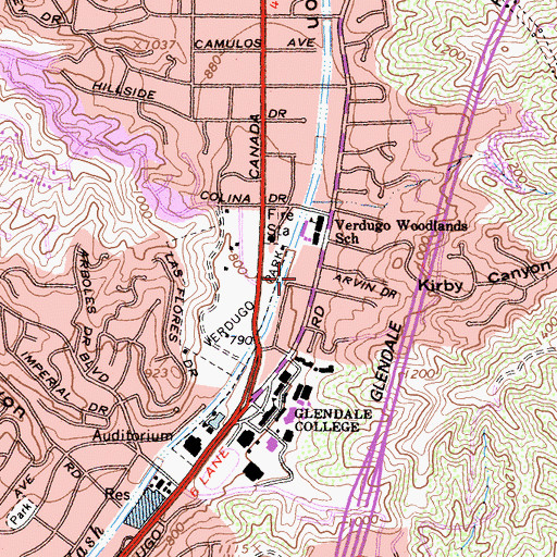 Topographic Map of Kirby Canyon, CA