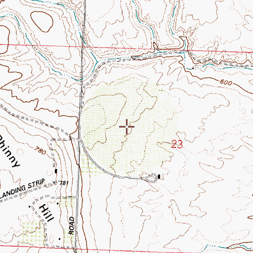 Topographic Map of Mercer Ranch Airport, WA