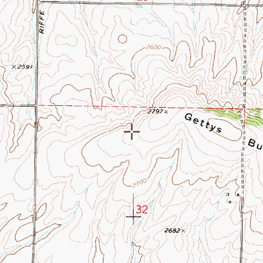 Topographic Map of Zwainz Farms Airport, WA