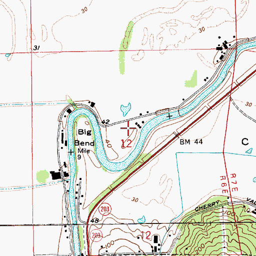 Topographic Map of Majerle Strip, WA