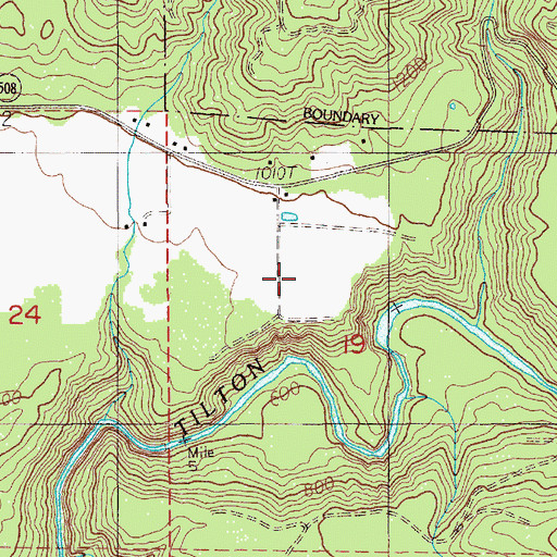 Topographic Map of Bear Canyon West Field Airport (historical), WA