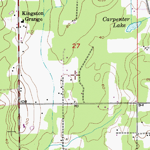 Topographic Map of Thompson Airport, WA