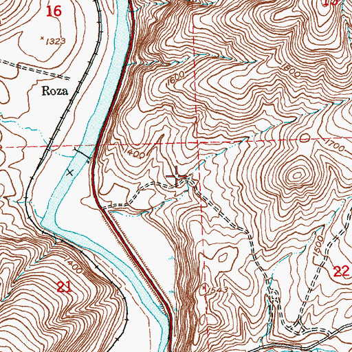 Topographic Map of Take Five Airport, WA