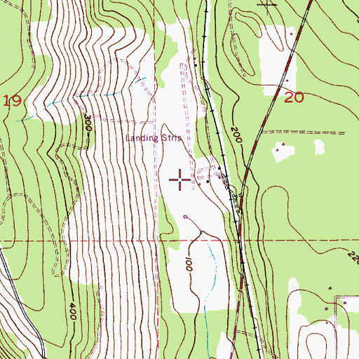 Topographic Map of Sky Valley Airstrip, WA