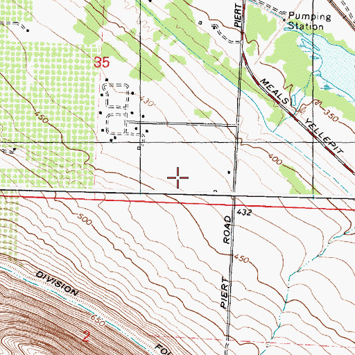 Topographic Map of Coopers Landing, WA