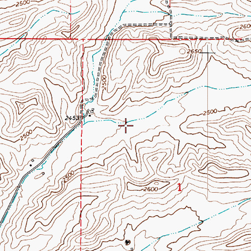 Topographic Map of Walker Airport, WA