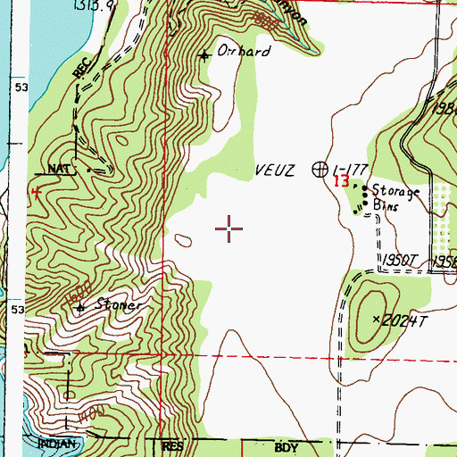 Topographic Map of Whiterik Field, WA