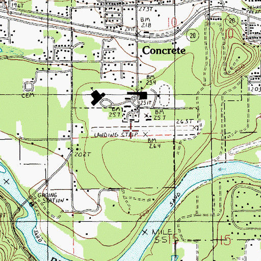 Topographic Map of Mears Field, WA