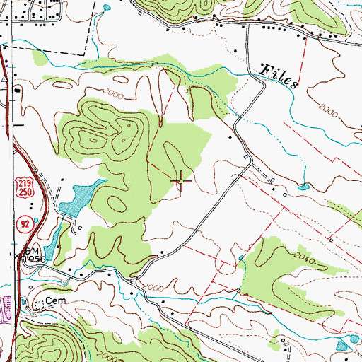 Topographic Map of Lazy J Aerodrome, WV