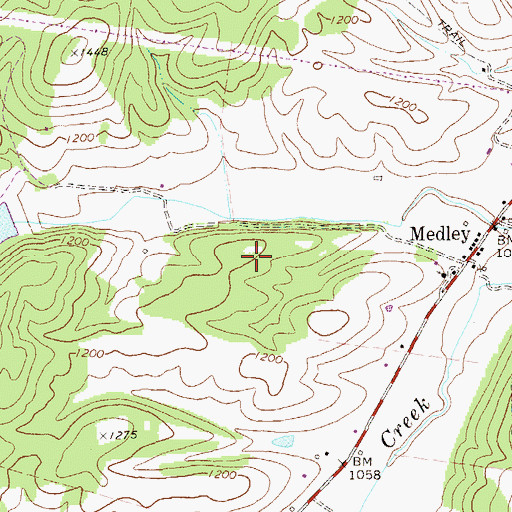 Topographic Map of Heaven's Landing, WV