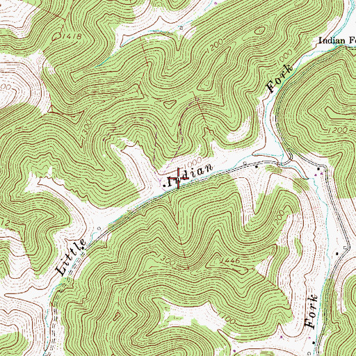 Topographic Map of Nicholson Airport, WV