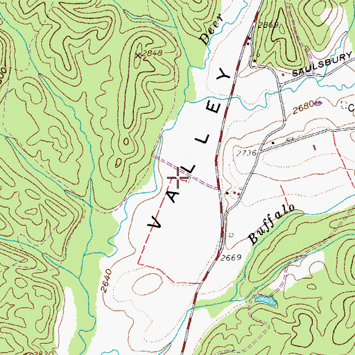Topographic Map of Deer Creek Farm Airport, WV
