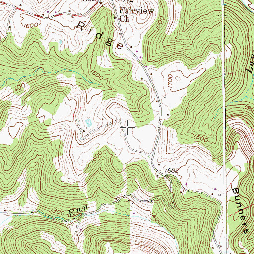 Topographic Map of Carr Airport, WV