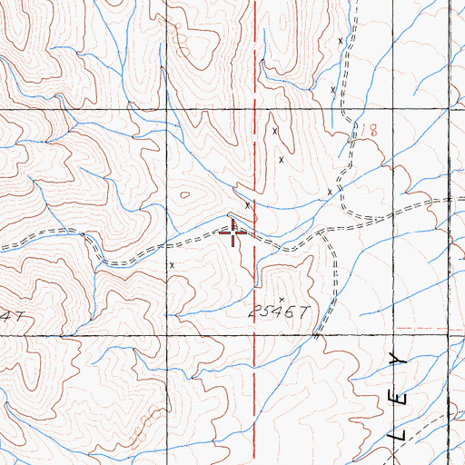 Topographic Map of Knight Canyon, CA
