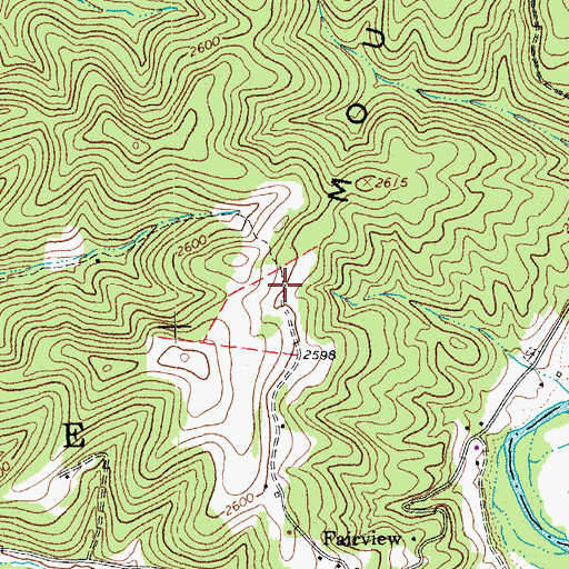 Topographic Map of Fairview Airport, WV