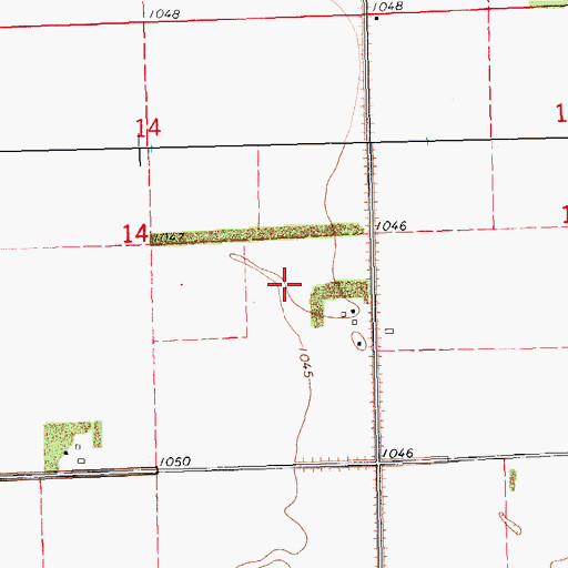 Topographic Map of Goerger Airport, ND