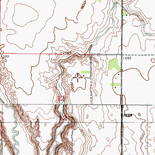 Topographic Map of Sorlie Airport, ND