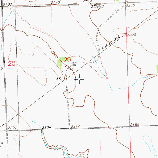 Topographic Map of Smith Strip, ND