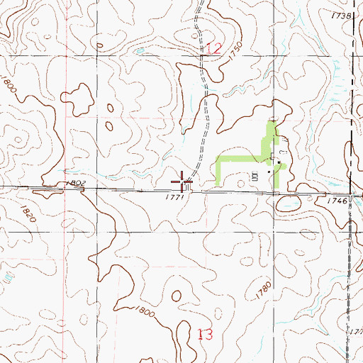 Topographic Map of Preszler Airstrip, ND