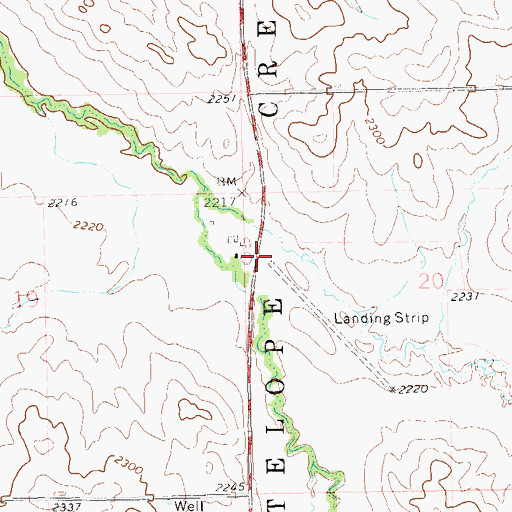 Topographic Map of Chitwood Airstrip (historical), ND