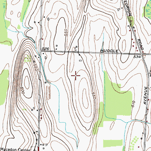 Topographic Map of Long Acre Farms Airport, NY