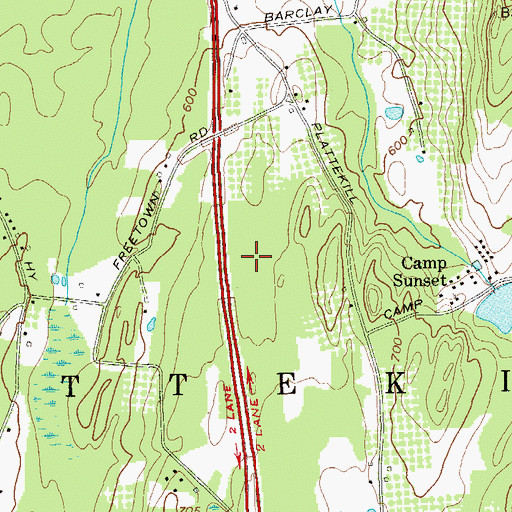 Topographic Map of Old Orchard Airpark, NY