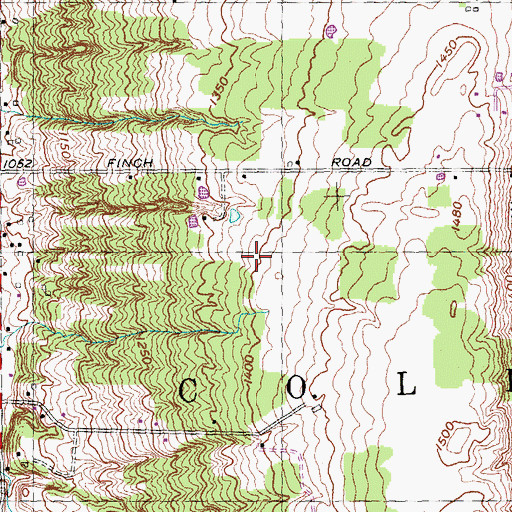 Topographic Map of Hilltop Airport, NY
