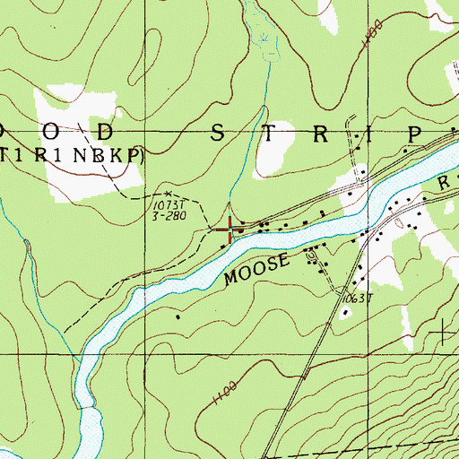 Topographic Map of Avery Field, ME