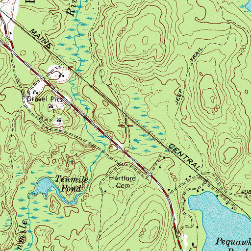 Topographic Map of Dyer's Landing, ME