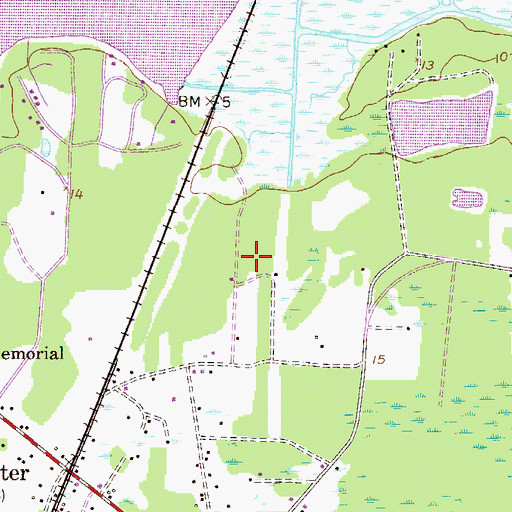 Topographic Map of Berg Park Aerodrome, GA