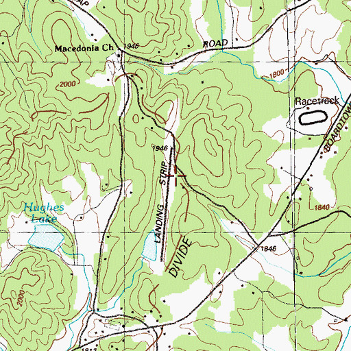 Topographic Map of Blue Ridge Skyport, GA