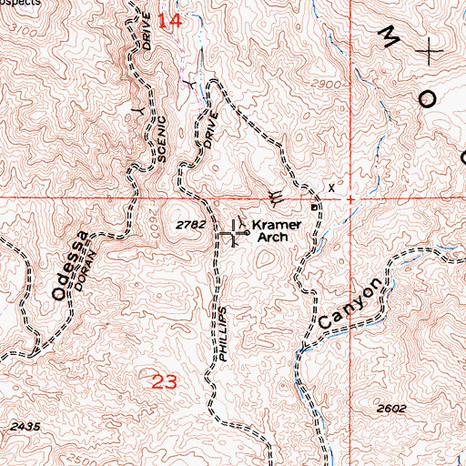 Topographic Map of Kramer Arch, CA