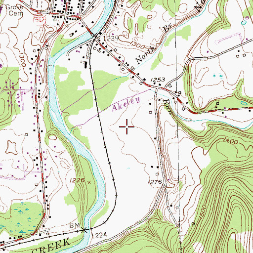 Topographic Map of Shield Farm Airport, PA
