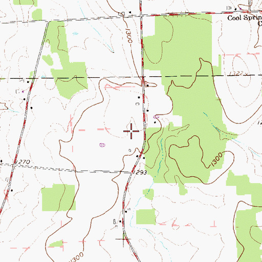 Topographic Map of Ferrell Field, PA