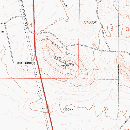 Topographic Map of Kramer Hills, CA