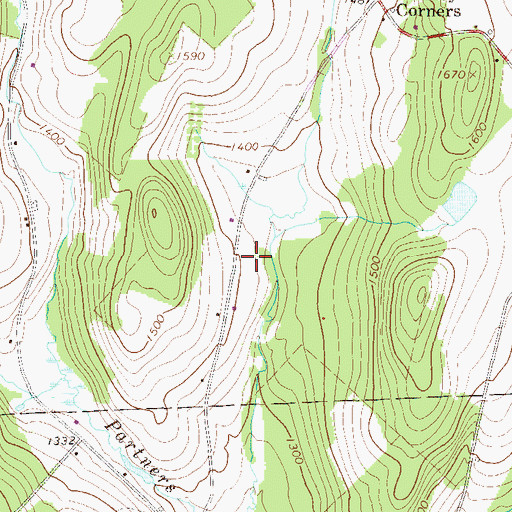 Topographic Map of Tyler Airport, PA