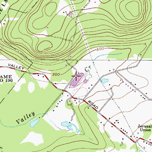Topographic Map of Gold Mine Field Airport, PA