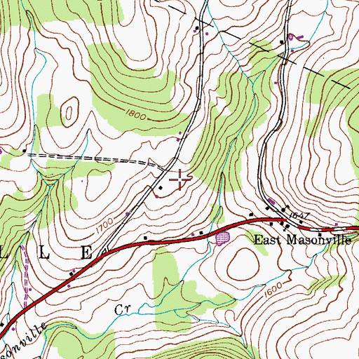 Topographic Map of Olmstead Landing Strip, NY