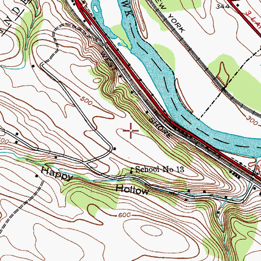 Topographic Map of Hop House Airpark, NY
