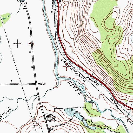 Topographic Map of Morin Airport, NY
