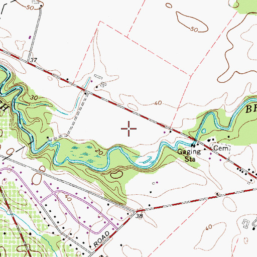 Topographic Map of Allen Airstrip, NJ