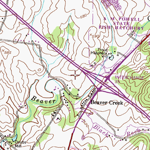 Topographic Map of Laura's Landing, MD