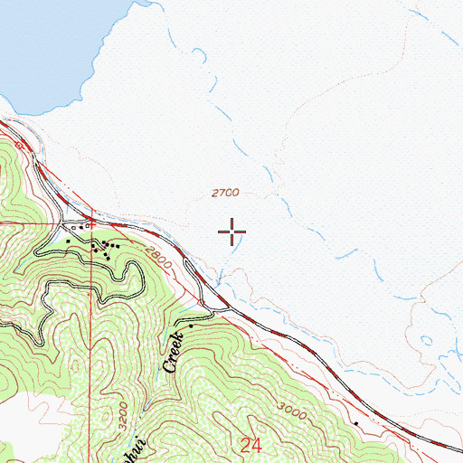 Topographic Map of Kumpohui Creek, CA