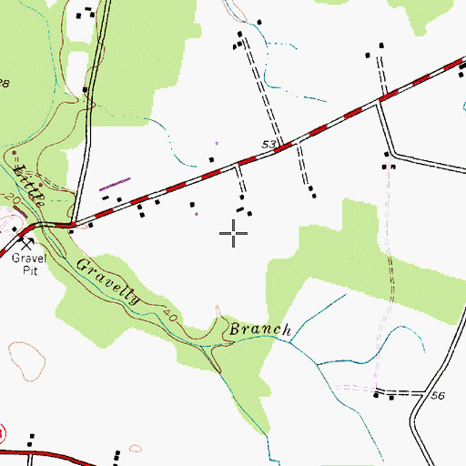 Topographic Map of Spiering Airport, MD