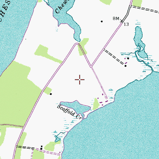 Topographic Map of Kent Fort Manor Airport, MD