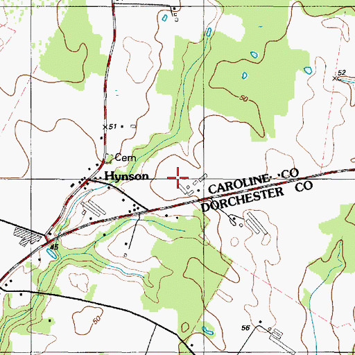 Topographic Map of Magennis Farm Airport, MD